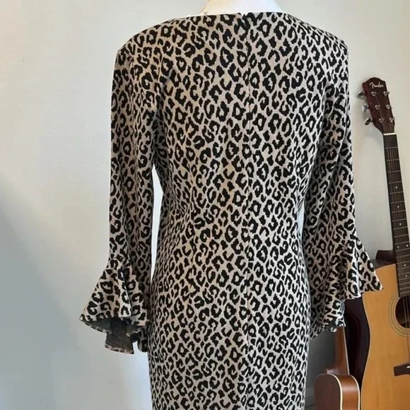 TRINA TURK, leopard print lightning dress size 8 NWT - Picture 4 of 13
